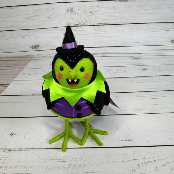 Hyde & Eek! Halloween Featherly Friends Spellma Witch Bird Plush Decor 2024 - Picture 1 of 8